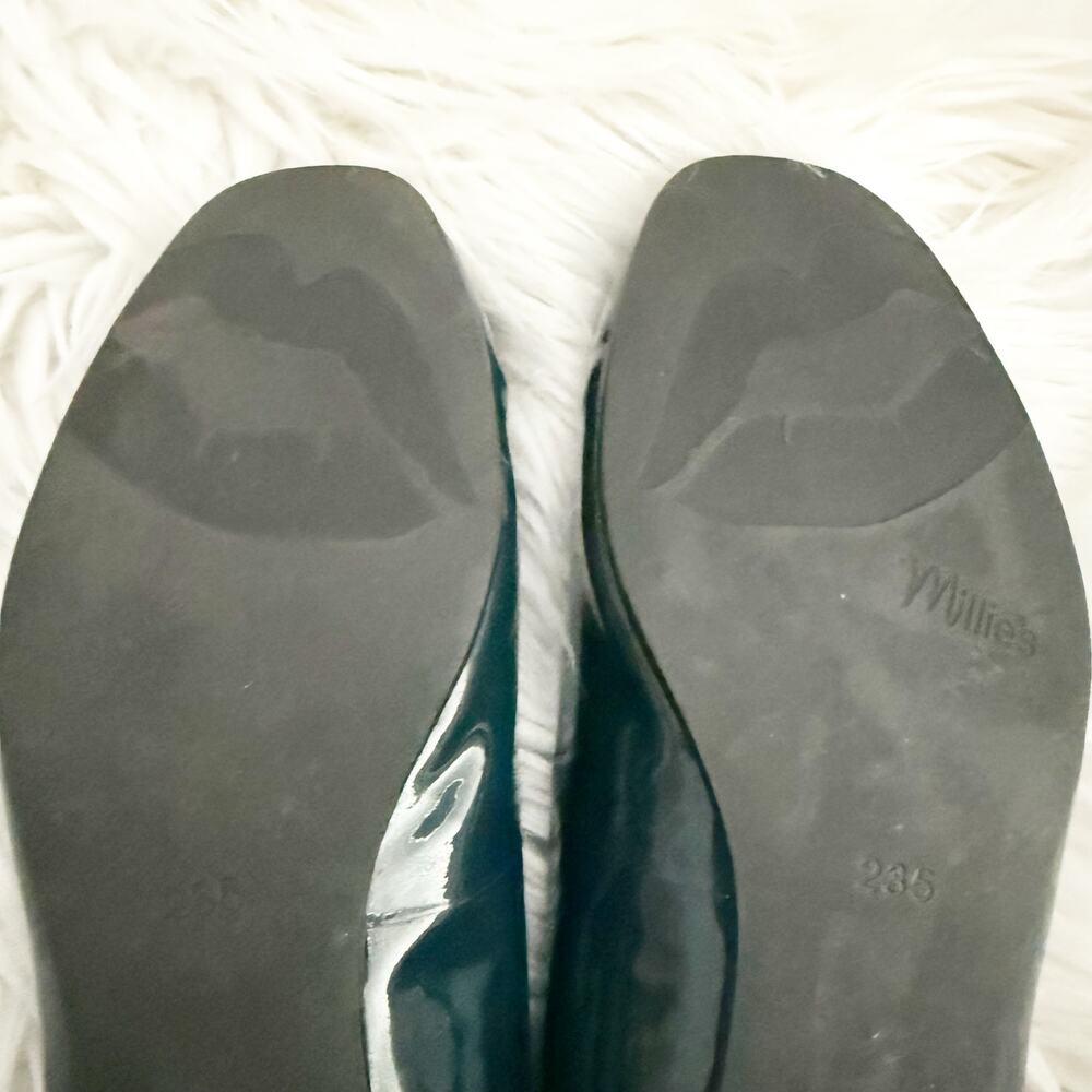 MILLIE'S | Navy Blue Patent Leather Loafer Slip-on Tan Buckle | Size 235, US 7 - Picture 6 of 11